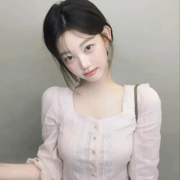 [BUNJANG] JENNIO Pearl Ethnic Apricot Blouse S / 제니오 펄에스닉 애프리콧 블라우스 s