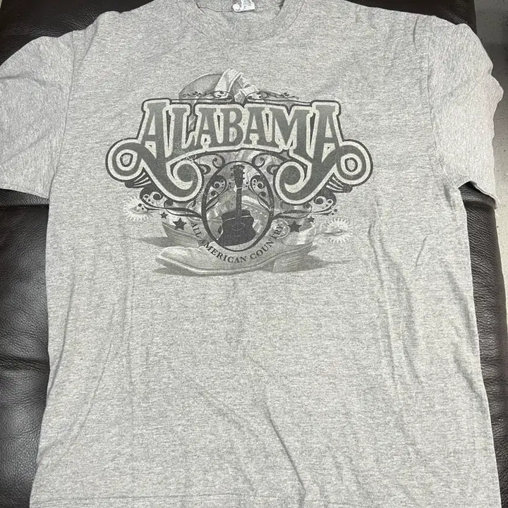 [BUNJANG] Alabama Band Printing T-Shirt Grey / Usa 밴드 알라바마 밴드 프린팅 반팔 티셔츠 회색