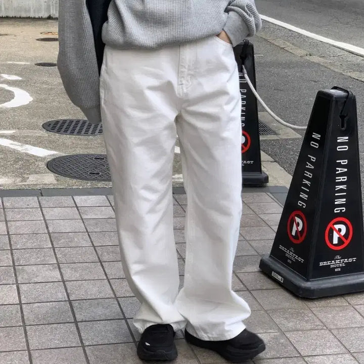 [BUNJANG] Shop Hour Dave Stitch Wide Denim Pants M / 샵아워 데이브 스티치 와이드 데님 PT m