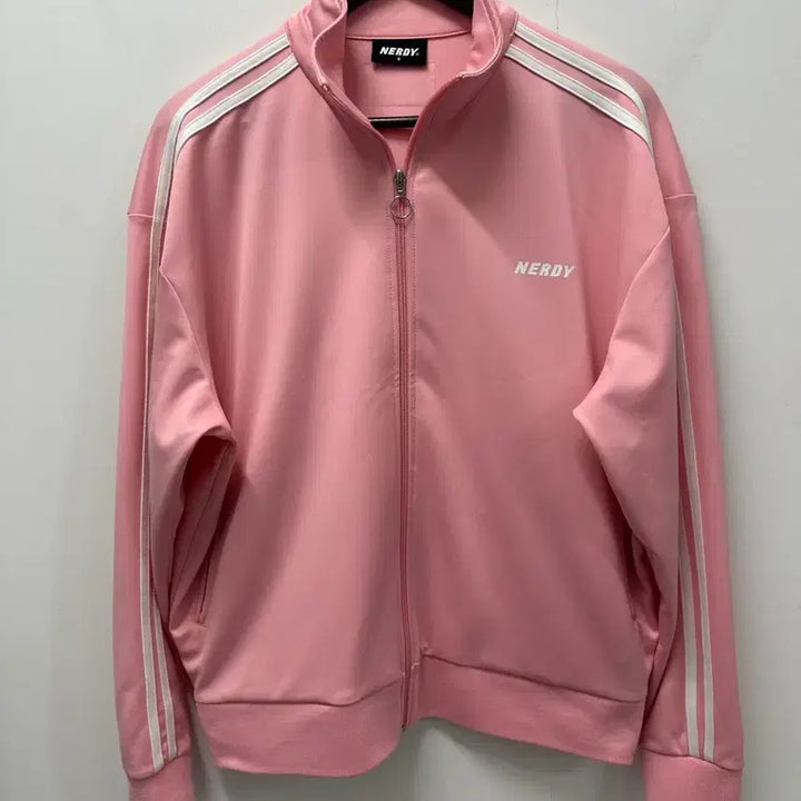 [BUNJANG] NERDY Pink Three-Striped Track Jacket 90 / [만원 아라비아빈티지]널디 핑크색 삼선 트랙 자켓 90