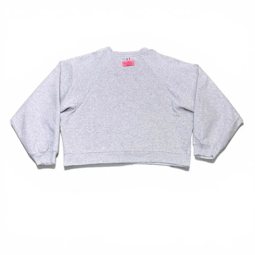 [BUNJANG] OUI MAIS NON Grey V-Neck Oversized Sweatshirt / 우먼FREE 위메농 OUI MAIS NON 그레이 브이넥 오버핏 맨투맨