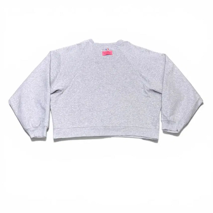 [BUNJANG] OUI MAIS NON Grey V-Neck Oversized Sweatshirt / 우먼FREE 위메농 OUI MAIS NON 그레이 브이넥 오버핏 맨투맨