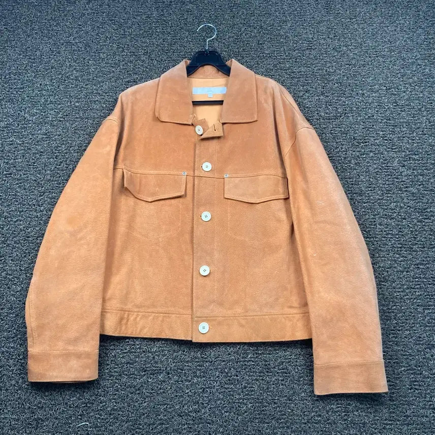 [BUNJANG] Tate Modern Orange Suede Trucker Jacket / 테이트모던 오렌지 세무 트러커 자켓