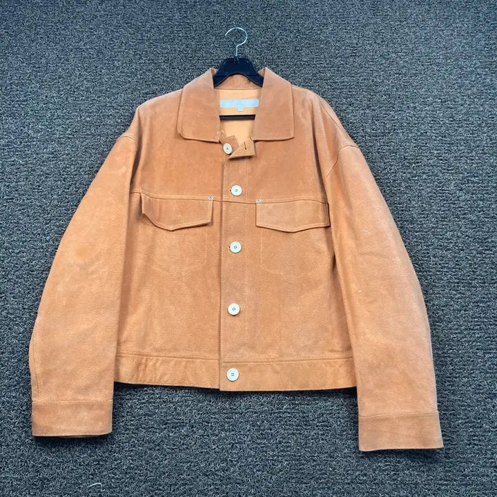 [BUNJANG] Tate Modern Orange Suede Trucker Jacket / 테이트모던 오렌지 세무 트러커 자켓