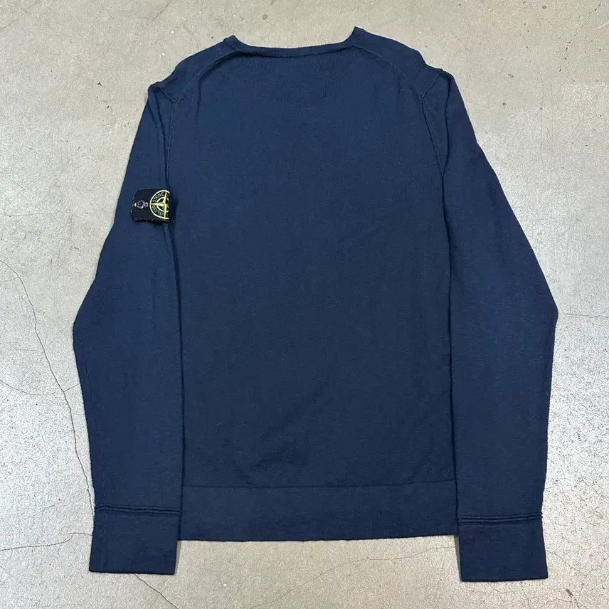 [BUNJANG] Stone Island Navy V-Neck Knit Sweater / M 스톤아일랜드 네이비 브이넥 니트