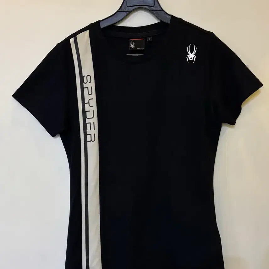 [BUNJANG] Spider Black Short Sleeve T-Shirt S / 스파이더 블랙 옆선 포인트 반팔티 S