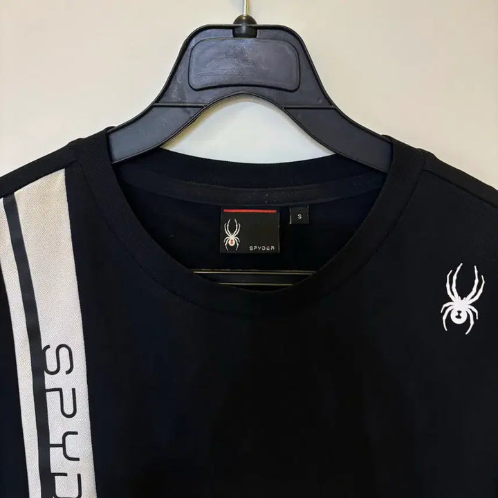 [BUNJANG] Spider Black Short Sleeve T-Shirt S / 스파이더 블랙 옆선 포인트 반팔티 S