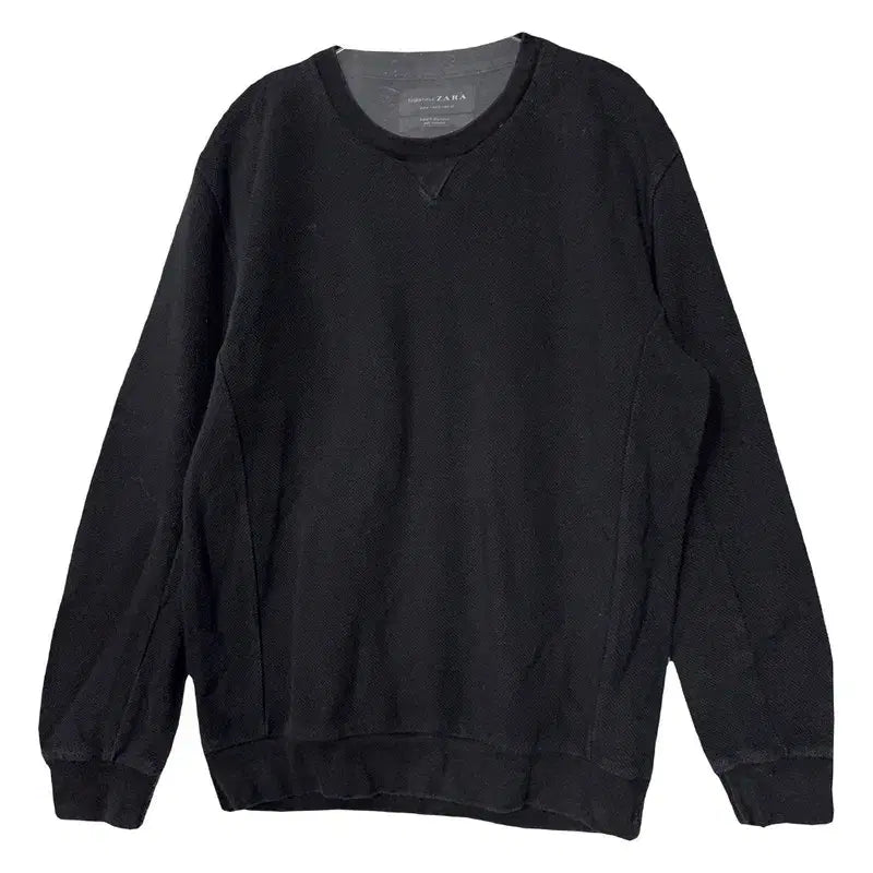 [BUNJANG] ZARA Black Plain Casual Sweatshirt M / 자라 블랙 무지 캐주얼 맨투맨 M