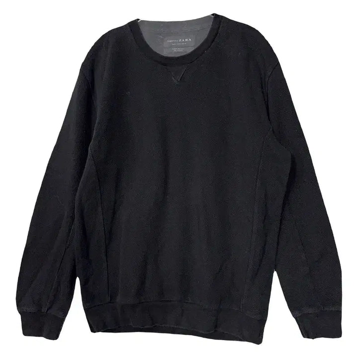 [BUNJANG] ZARA Black Plain Casual Sweatshirt M / 자라 블랙 무지 캐주얼 맨투맨 M