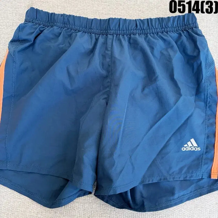 [BUNJANG] Adidas 3-Stripes Shorts Navy/Orange / 아디다스 삼선 반바지 네이비/주황 0514