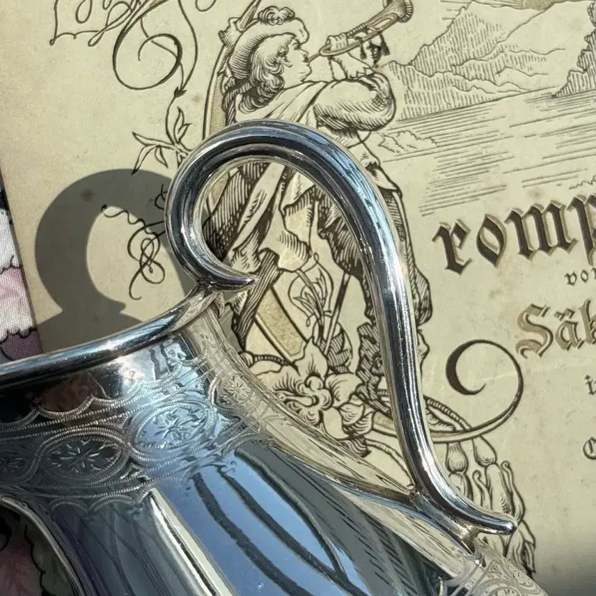 [BUNJANG] British Antique Silver-Plated Milk Jug / Vase / 영국 앤틱 실버플레이트 밀크저그