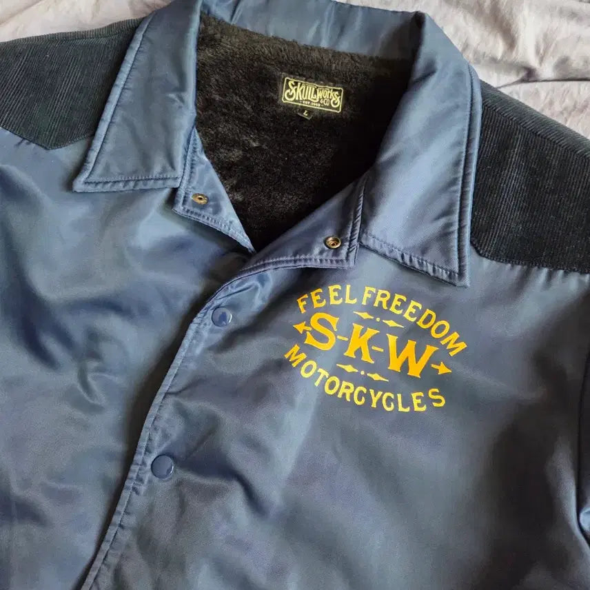 [BUNJANG] Skullworks Vintage Japanese Coach Jacket Blue L / 일본 빈티지 skullworks 코치 자켓 블루 L