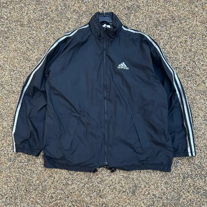 [BUNJANG] Adidas Old School Windbreaker Black XL / 아디다스 블랙 올드스쿨 바람막이
