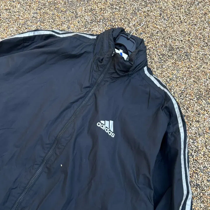[BUNJANG] Adidas Old School Windbreaker Black XL / 아디다스 블랙 올드스쿨 바람막이