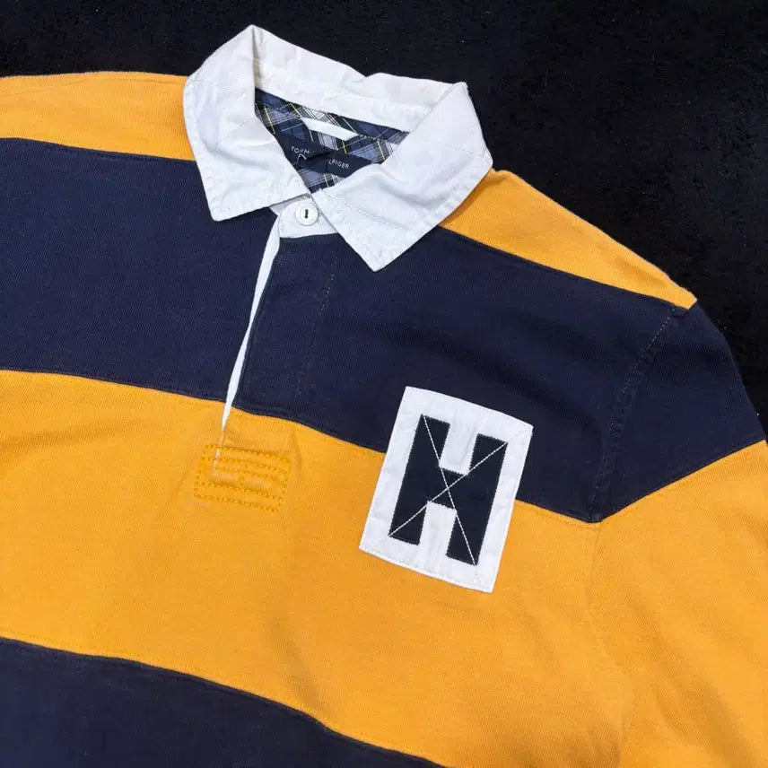 [BUNJANG] Tommy Hilfiger Honey Bee Rugby Shirt / M 타미힐피거 꿀벌 PK 긴팔 카라 럭비티
