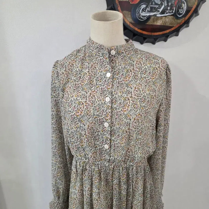 [BUNJANG] Enc Floral Print Long Dress / Enc s 잔꽃무늬 롱 원피스 86-91-162