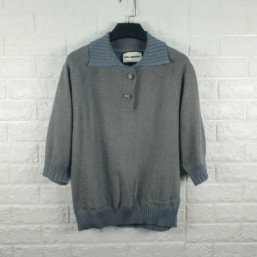 [BUNJANG] KARL LAGERFELD Short Sleeve Knit Top - Women&