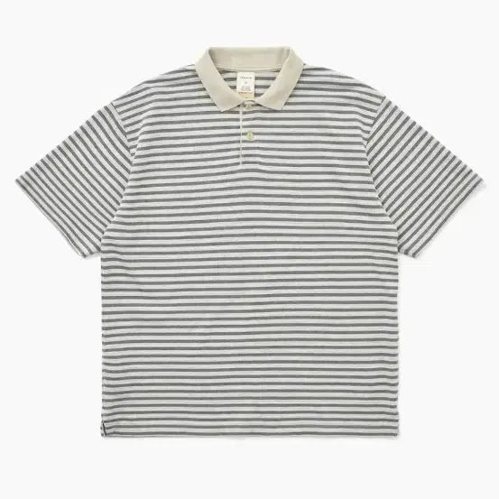 [BUNJANG] XL Khakis SS Stripe Polo T-Shirt Grey / [XL]카키스 SS 스트라이프 폴로 티셔츠 그레이