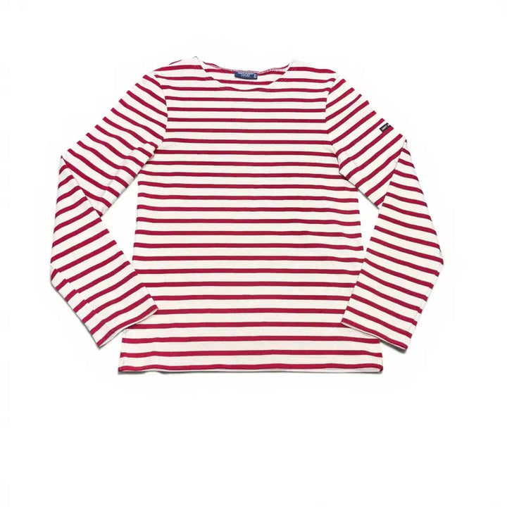[BUNJANG] Saint James Ivory Red Stripe Long Sleeve T-Shirt / S 세인트제임스 아이보리 레드 스트라이프 긴팔 롱슬리브
