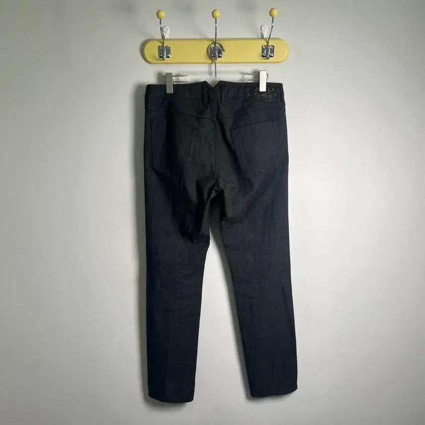 [BUNJANG] Wooyoungmi Side Zip Black Denim Pants Size 50 / Wooyoungmi 우영미 사이드 지퍼 블랙 데님 팬츠 50