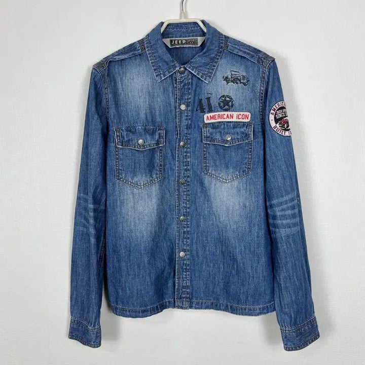 [BUNJANG] Jeep Vintage Denim Shirt / 지프 빈티지 데님 청 셔츠 남방 여S 90 라덴 빈티지