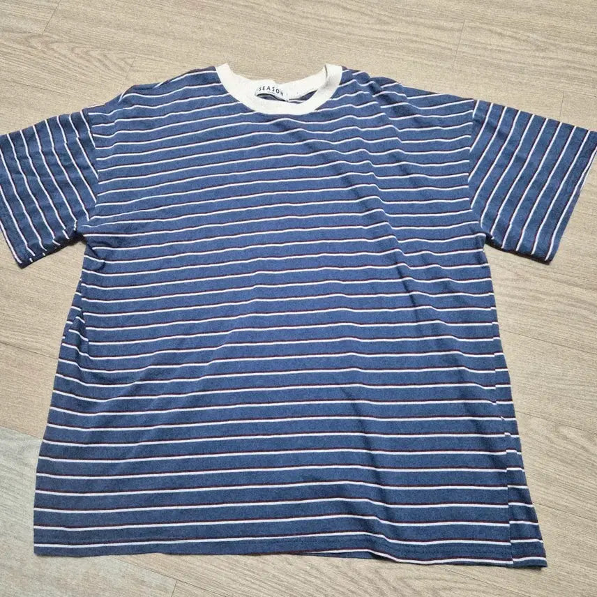[BUNJANG] Unisex Striped Short-Sleeve T-Shirt / 줄무늬 티셔츠(남.여공용)