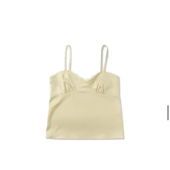 [BUNJANG] Without Summer Satin Lace Top Butter / 위드아웃썸머 새틴 레이스탑 버터