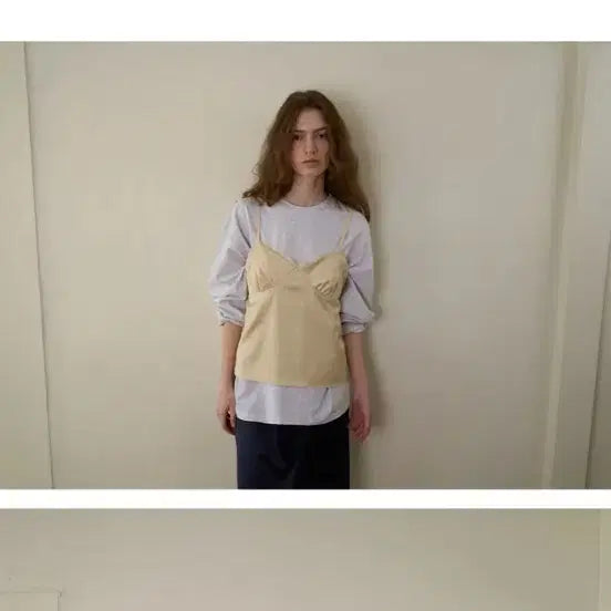 [BUNJANG] Without Summer Satin Lace Top Butter / 위드아웃썸머 새틴 레이스탑 버터