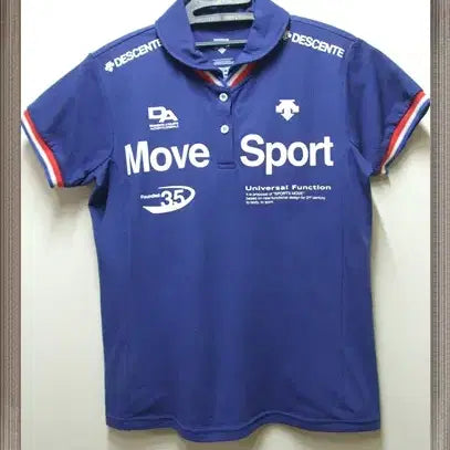 [BUNJANG] Descente MOVE SPORT Multi-Logo Polo Shirt / 데상트 MOVE SPORT 멀티로고