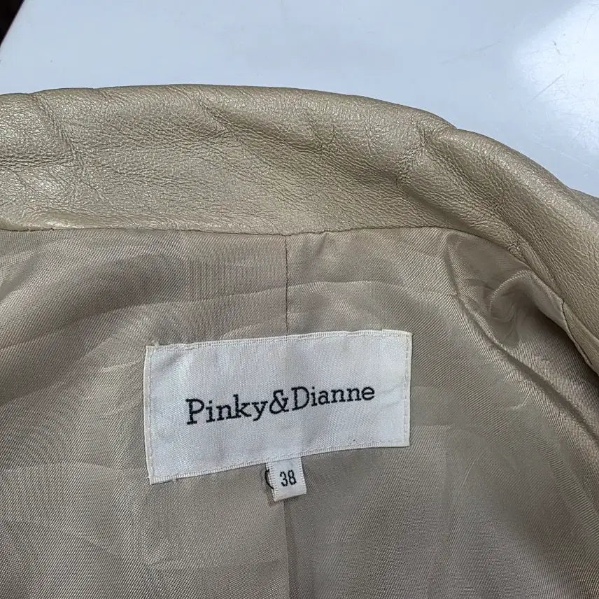 [BUNJANG] Pinky&amp;Dianne Sheepskin Leather Jacket Beige (Size 38) / Pinky&amp;Dianne 양가죽 자켓 (55)