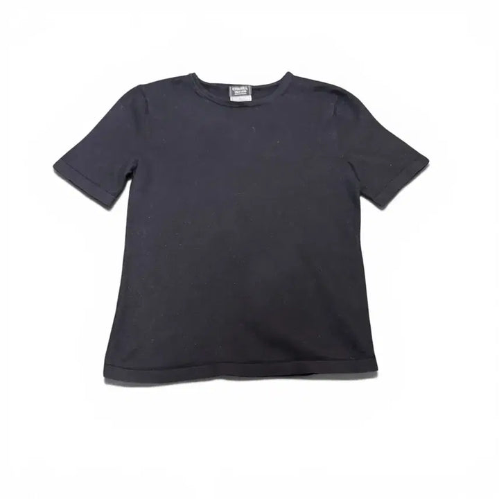 [BUNJANG] Chanel Uniform Black Short Sleeve Knit - Women&