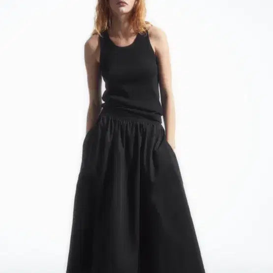 [BUNJANG] COS Elastic Midi Skirt Black Size 32 / COS 코스 엘라스틱 미디 스커트스커트 EUR 32