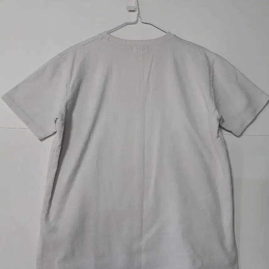 [BUNJANG] White Side Slit Short-Sleeve Layered T-Shirt / 화이트 옆트임 반팔 레이어드 티셔츠 0358