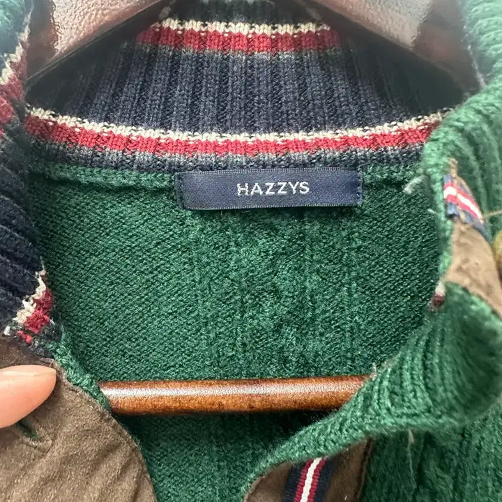 [BUNJANG] HAZZYS Green Cardigan XS / [만원 아라비아빈티지] HAZZYS 헤지스 그린 가디건 XS