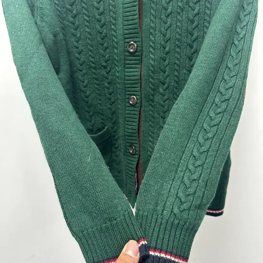 [BUNJANG] HAZZYS Green Cardigan XS / [만원 아라비아빈티지] HAZZYS 헤지스 그린 가디건 XS