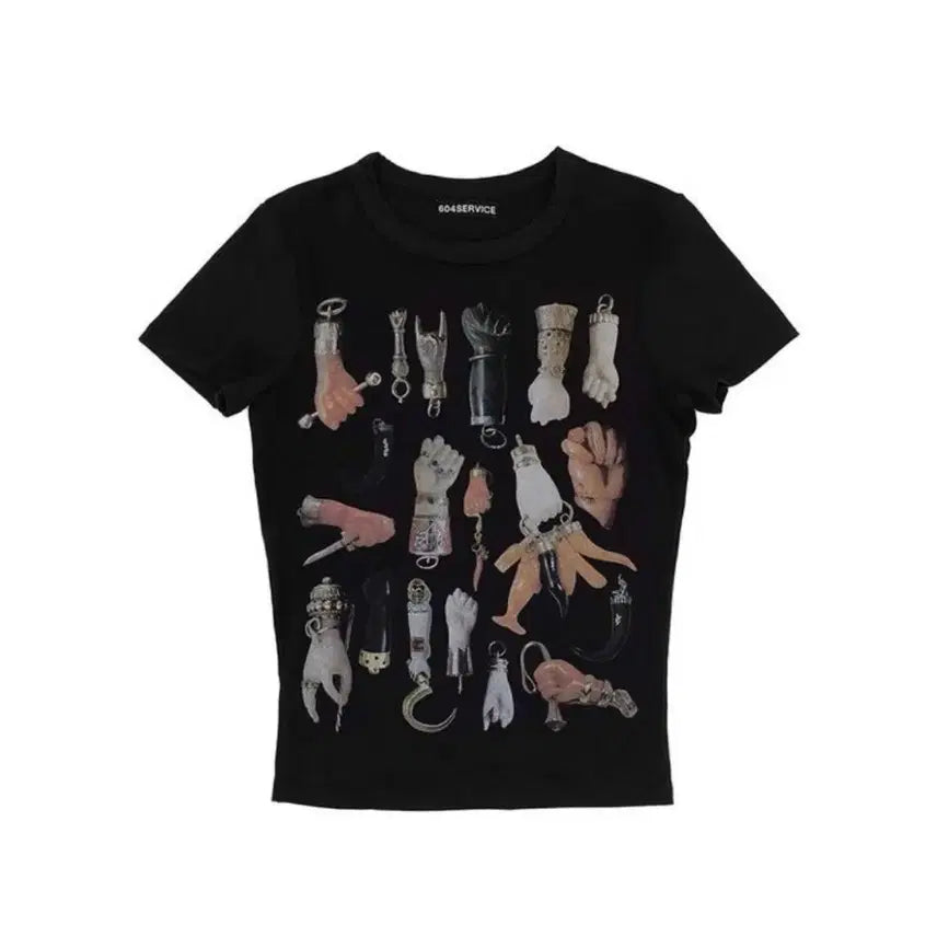 [BUNJANG] 604SERVICE CAPSULE FIGA Slim T-Shirt Black / 604서비스 604SERVICE 캡슐 피가 슬림 티셔츠 반팔 새상품