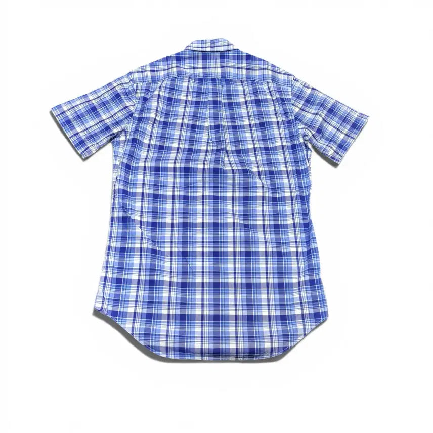 [BUNJANG] Polo Ralph Lauren Navy Check Short Sleeve Shirt / XS-S 폴로 랄프로렌 네이비 체크 반팔 셔츠