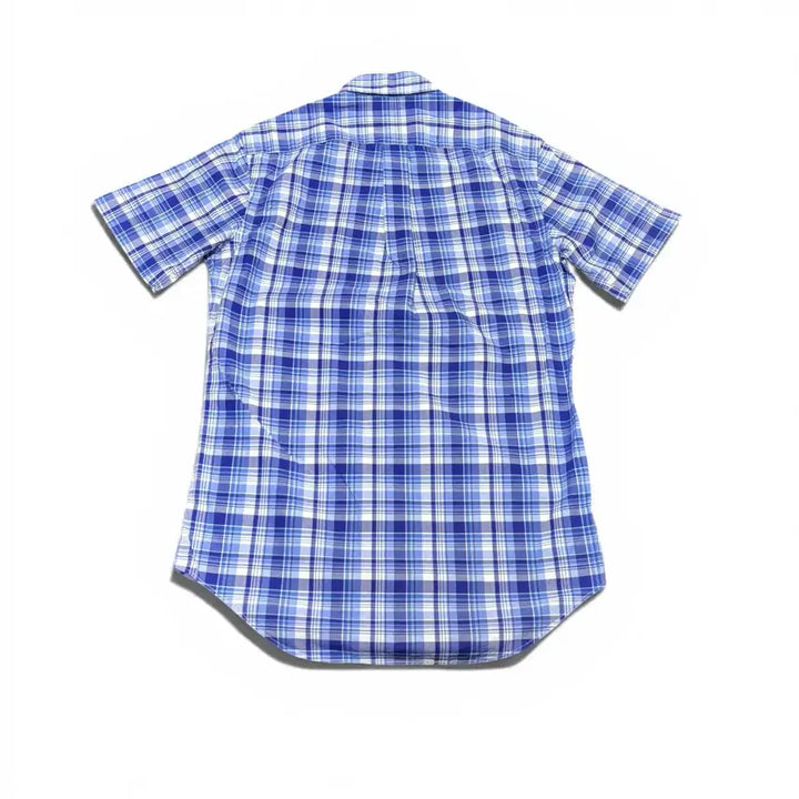 [BUNJANG] Polo Ralph Lauren Navy Check Short Sleeve Shirt / XS-S 폴로 랄프로렌 네이비 체크 반팔 셔츠