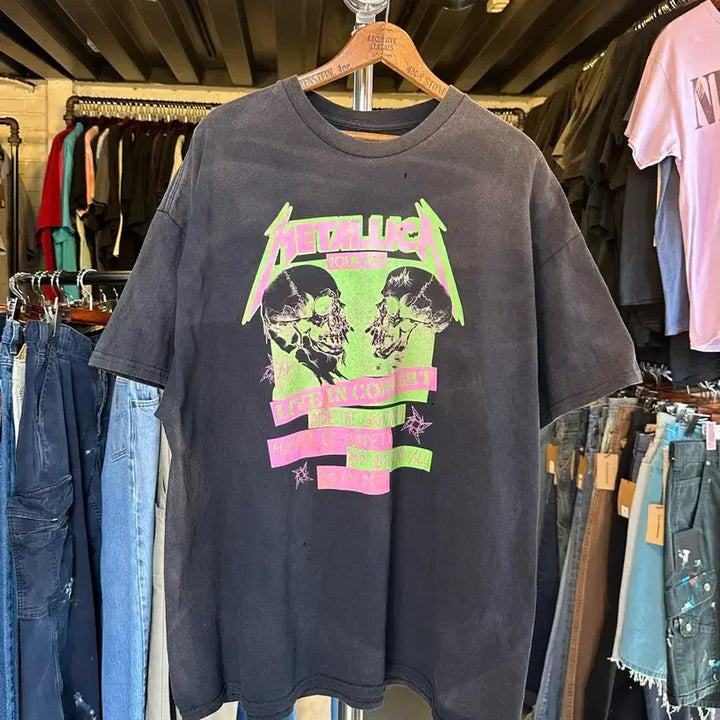 [BUNJANG] Metallica Rock Band Fade Printed T-Shirt / [110]메탈리카 락밴드 페이드 프린팅 티셔츠