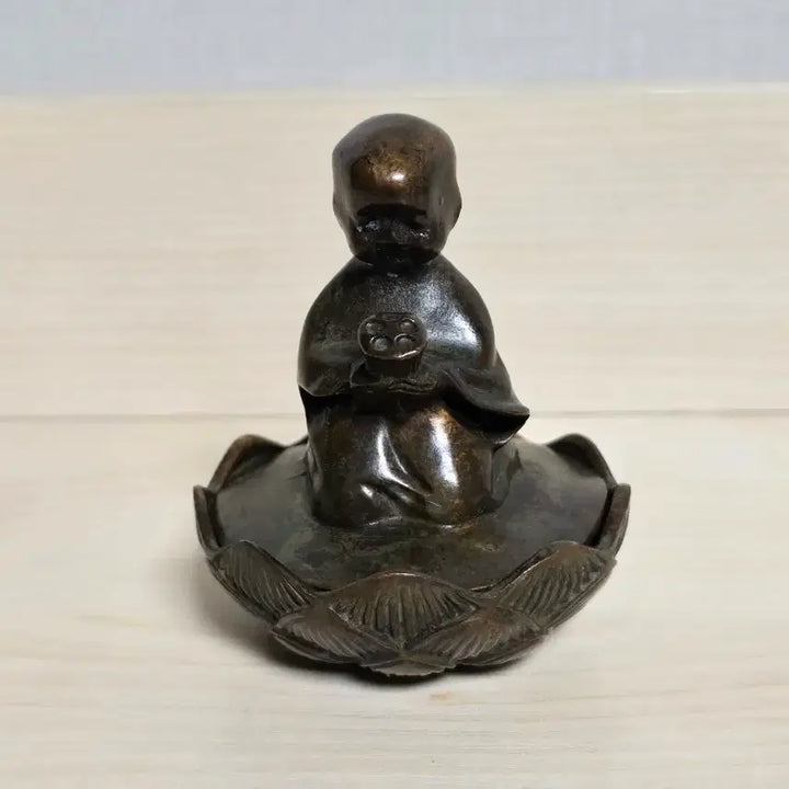 [BUNJANG] Antique Bronze Boy Lotus Incense Burner / 적동 동자 연꽃 향로