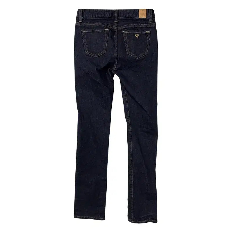 [BUNJANG] Guess Navy Triangle Logo Dark Wash Denim Pants (26) / 게스 네이비 삼각 로고 진청 데님팬츠 64(26)