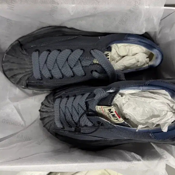 [BUNJANG] Maison Mihara Yasuhiro Blakey OG Sole Canvas Over Dyed Low-top Sneakers Black / 미하라 야스히로 블레이키 블랙 블랙  ( EU42 + 새상품 )