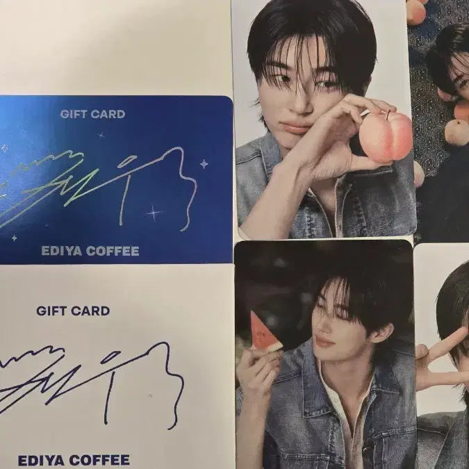 [BUNJANG] Byun Woo Seok Ediya Gift Card + Photocard / 변우석 이디야 카드 + 포카1차4장2차4장