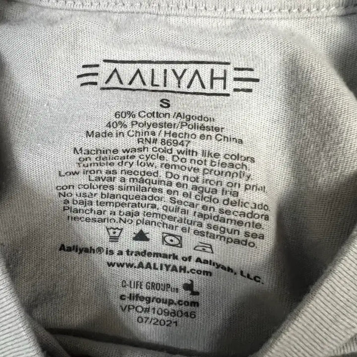 [BUNJANG] Usa Aaliyah Princess R&amp;B Long Sleeve T-Shirt / Usa Aaliyah 프린세스 R&amp;B 긴팔 티셔츠
