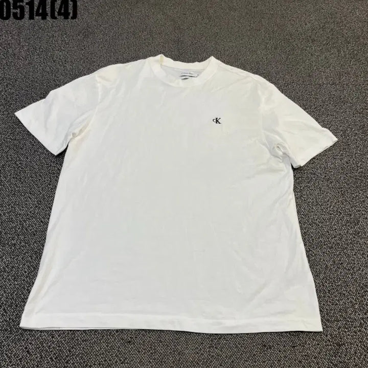 [BUNJANG] Calvin Klein CK Logo White T-Shirt / 캘빈클라인 CK 로고 흰색 반팔티