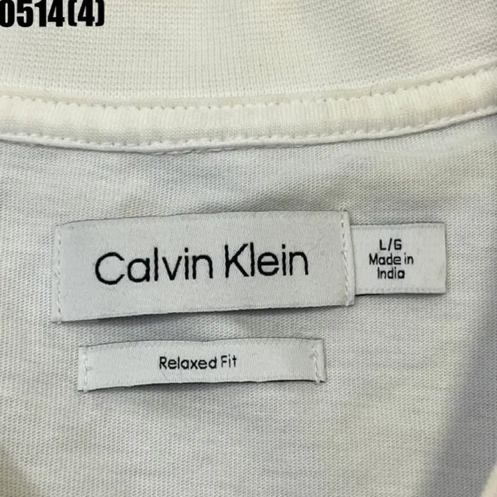 [BUNJANG] Calvin Klein CK Logo White T-Shirt / 캘빈클라인 CK 로고 흰색 반팔티