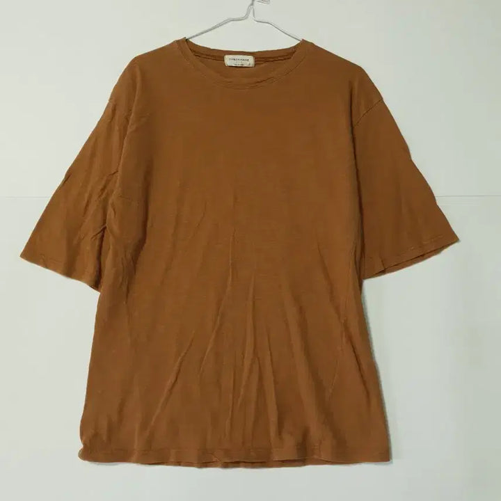 [BUNJANG] Layered Brown Short-Sleeve Fashion T-Shirt / 레이어드 브라운 반팔 패션  티셔츠 ㅡ0357