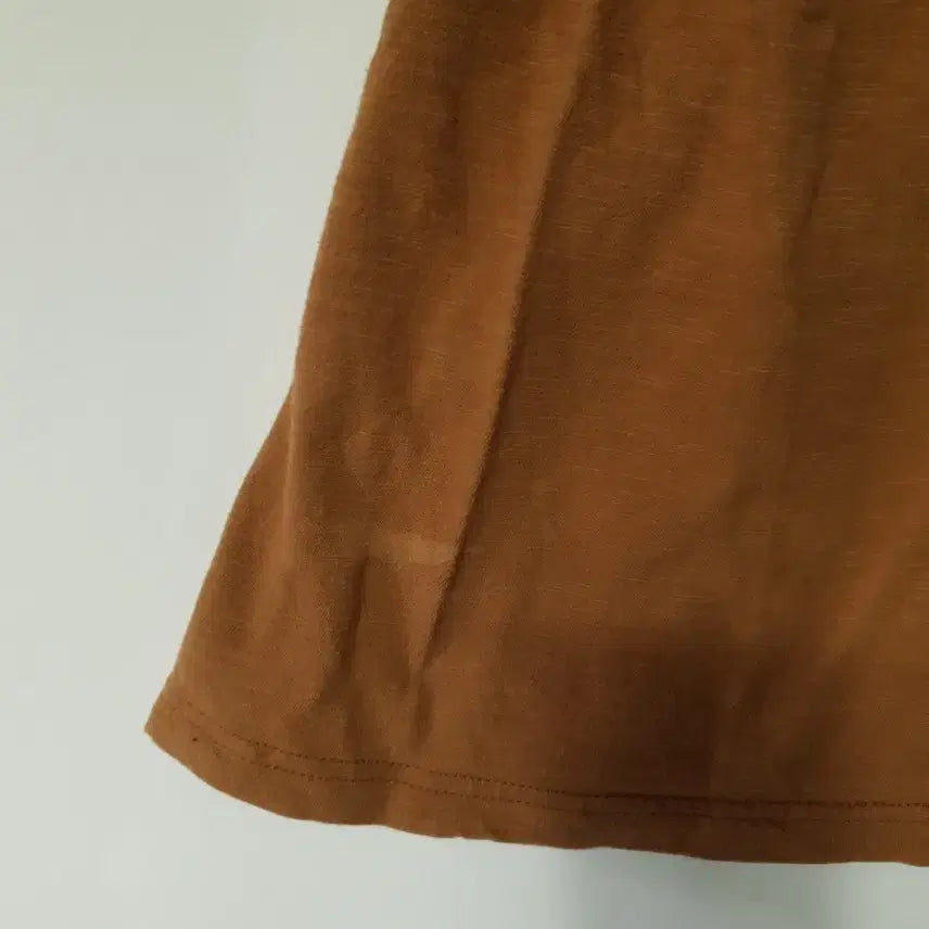 [BUNJANG] Layered Brown Short-Sleeve Fashion T-Shirt / 레이어드 브라운 반팔 패션  티셔츠 ㅡ0357