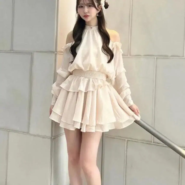 [BUNJANG] Darich Volume Chiffon Mini Dress / 다리치 darich 볼륨 쉬폰 미니 원피스 스나계 일브