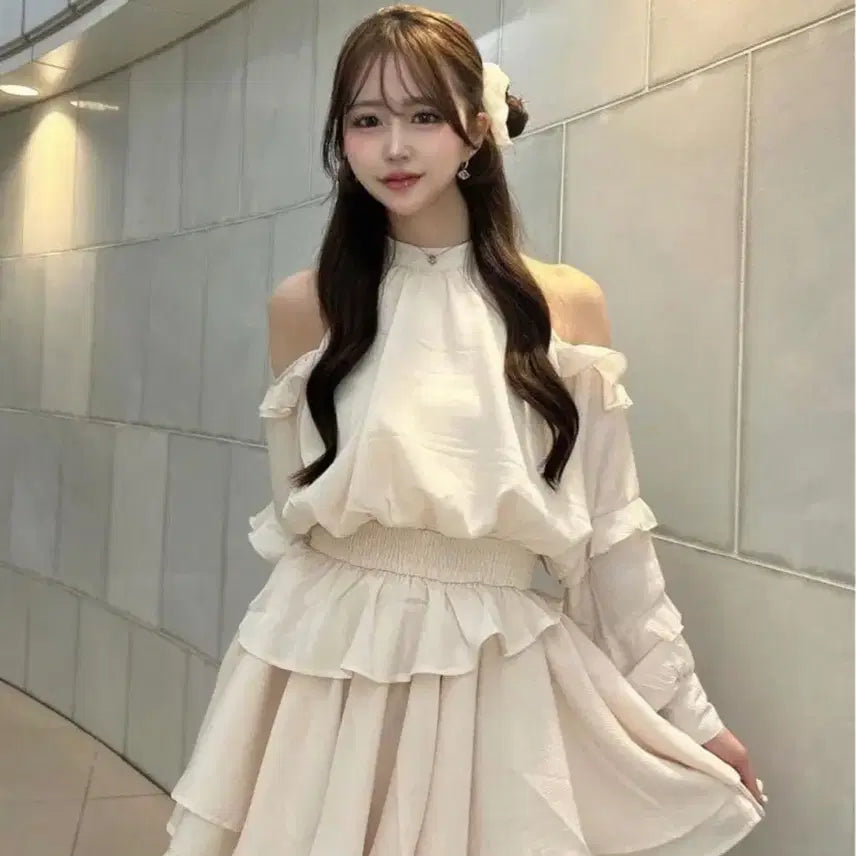 [BUNJANG] Darich Volume Chiffon Mini Dress / 다리치 darich 볼륨 쉬폰 미니 원피스 스나계 일브